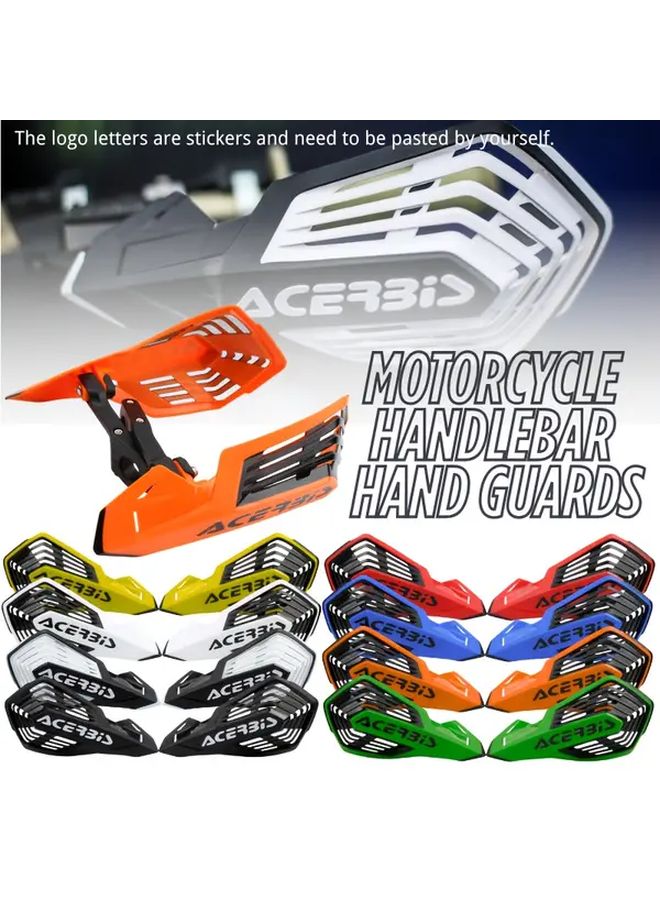 Yellow Motorcycle Hand Guards Universal Fit For Honda Suzuki Yamaha Kawasaki Beta - Image 1